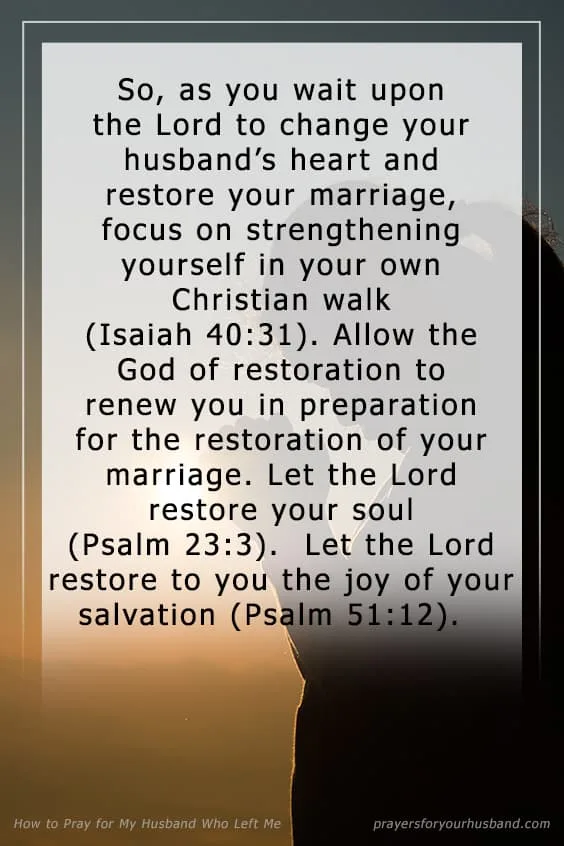 How to Pray for My Husband Who Left Me