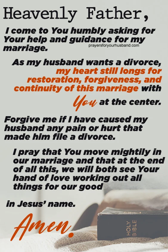 How To Pray When Your Husband Wants A Divorce
