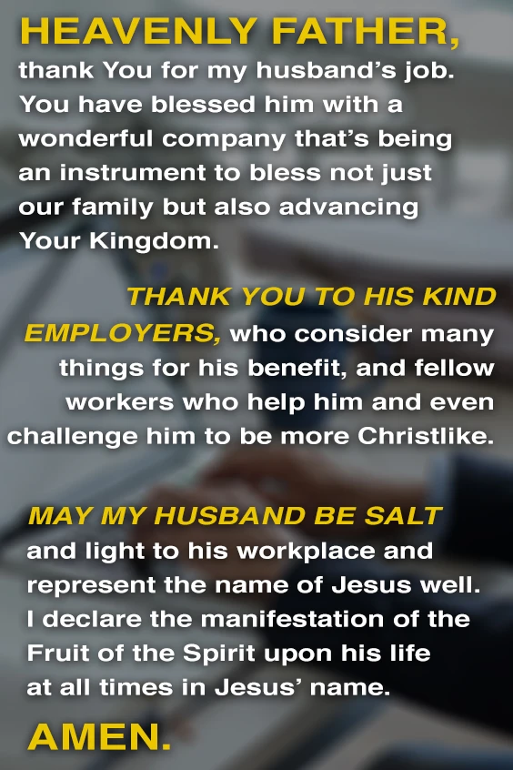 How Do I Pray For My Husband's Job?