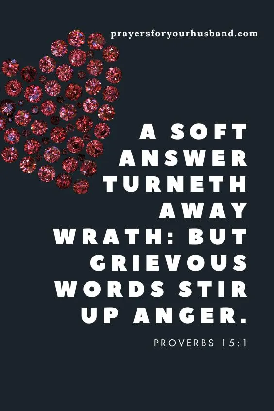 A soft answer turneth away wrath: but grievous words stir up anger. Proverbs 15:1
