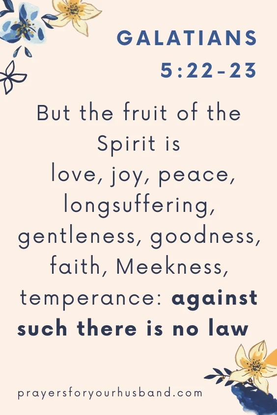But the fruit of the Spirit is love, joy, peace, longsuffering, gentleness, goodness, faith, Meekness, temperance: against such there is no law