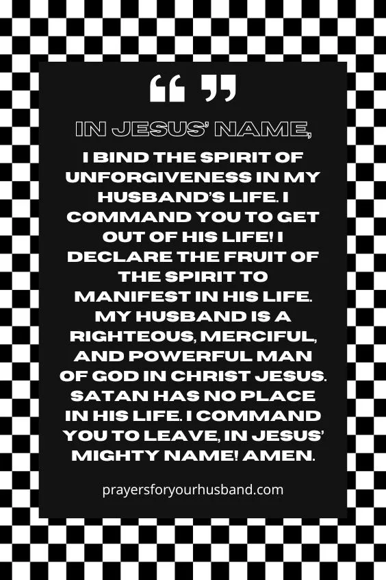 Prayer for an Unforgiving Husband