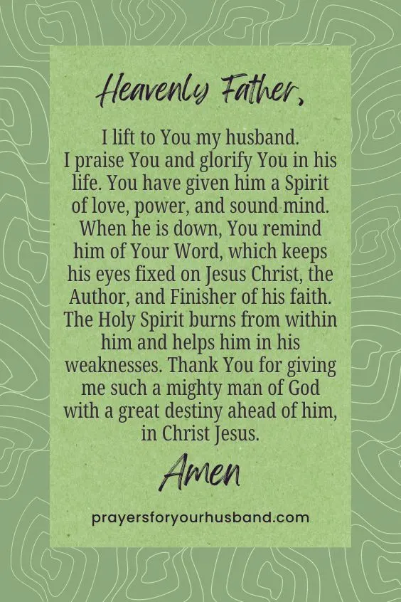 Prayer of Encouragement for My Husband