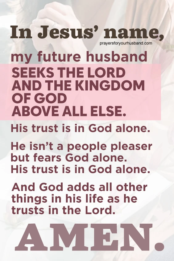 Prayer for a God-Fearing Husband