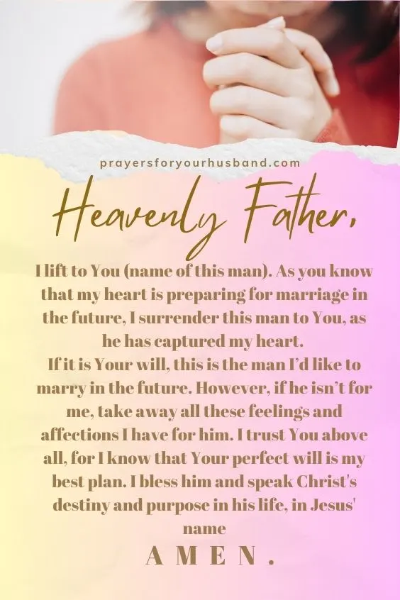 Heavenly Father, I lift to You (name of this man). As you know that my <a href=