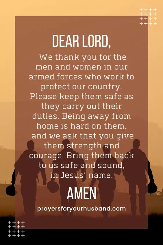 Prayer for Military Husband at Work