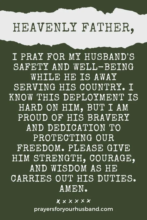 Prayer for My Deployed Husband