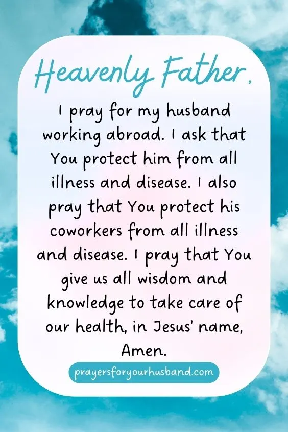 Prayers for My Husband Working Abroad Prayers for My Husband Working Abroad