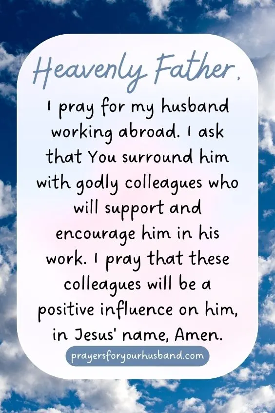 Prayers for My Husband Working Abroad Prayers for My Husband Working Abroad