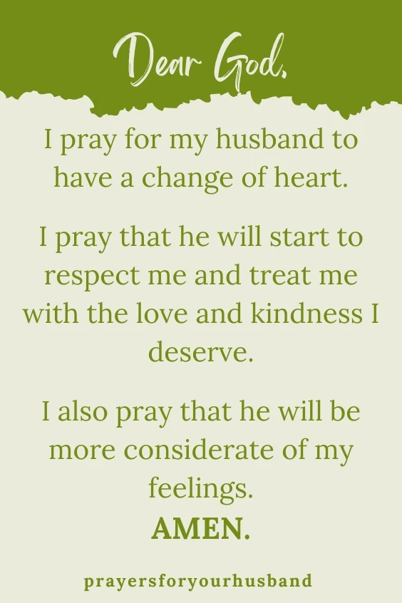 Prayer For Disrespectful Husband
