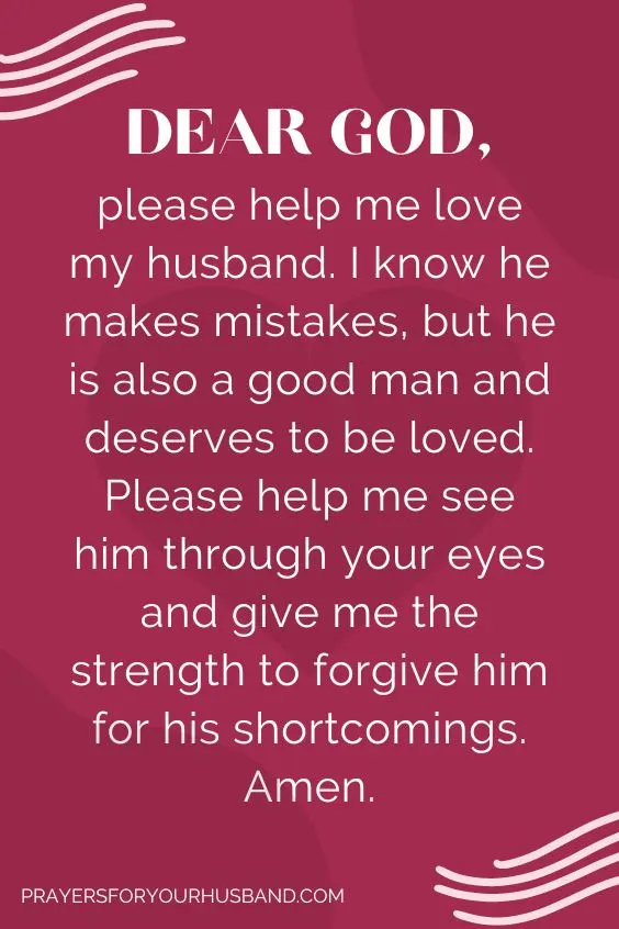 Prayer For Wife to Love Husband