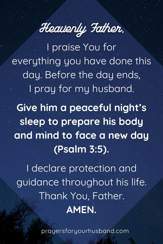 Prayers for My Husband At Night