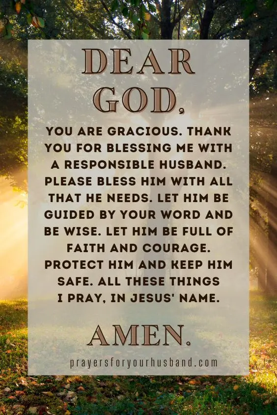 Early Morning Prayer for My Husband