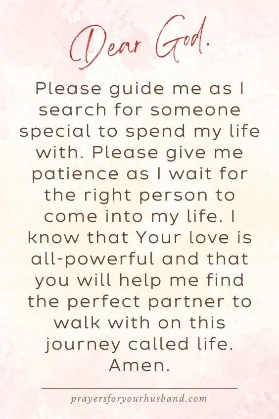 Prayer For A Good Christian Husband