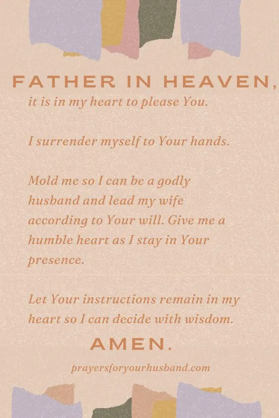 Father in heaven, it is in my heart to please You. I surrender myself to Your hands. Mold me so I can be a <a href=
