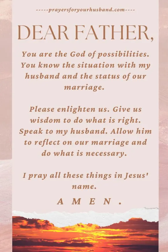 Prayer for Detached Husband