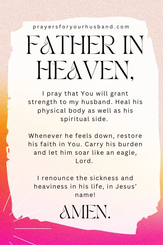 Prayer for Husband to Have Strength