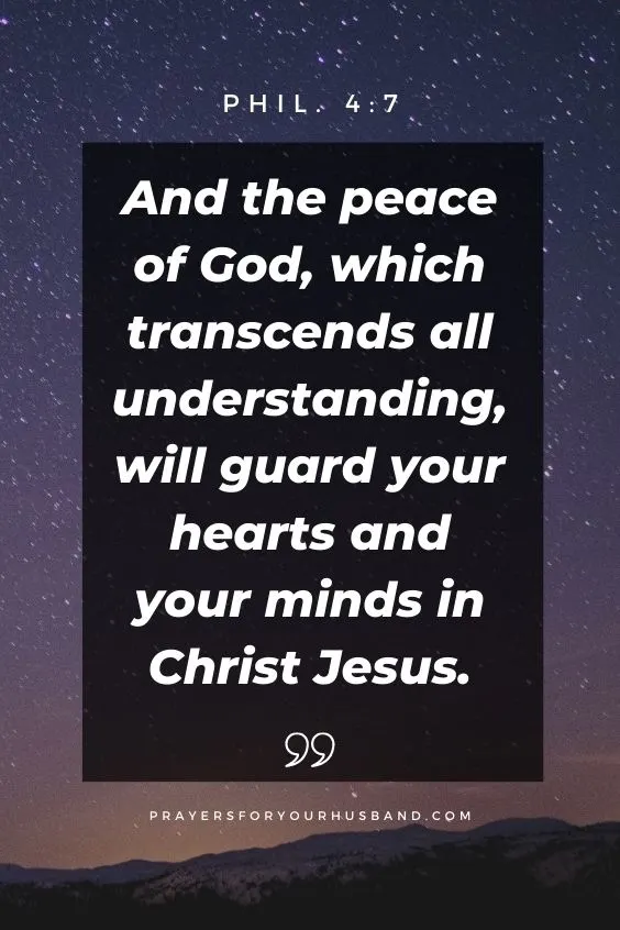 And the peace of God, which transcends all understanding, will guard your hearts and your minds in Christ Jesus