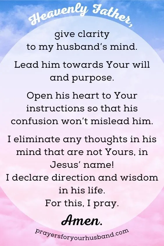 Prayer for Confused Husband