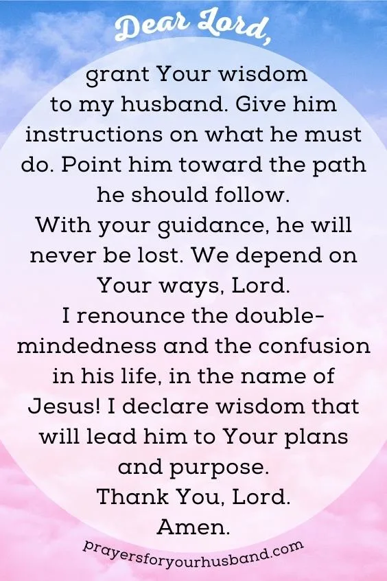 Prayer for Confused Husband