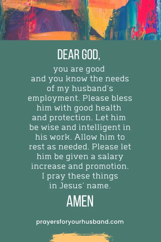Prayer for Employment for My Husband