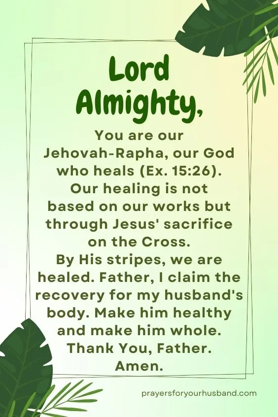 Prayer for Husband to Get Well Soon