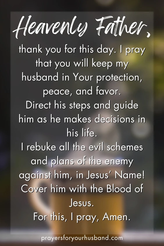 Prayer for Your Husband to Have a Good Day