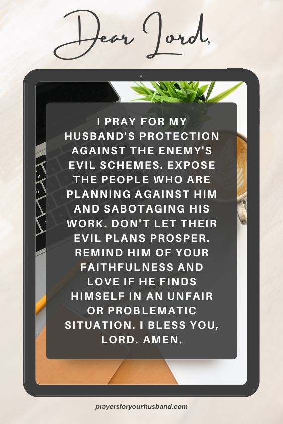 Prayer For Husband To Have A Good Day At Work