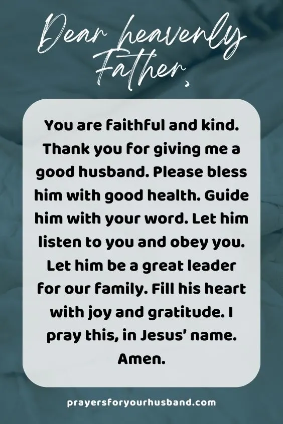 Prayer for My Husband Before He Goes to Bed