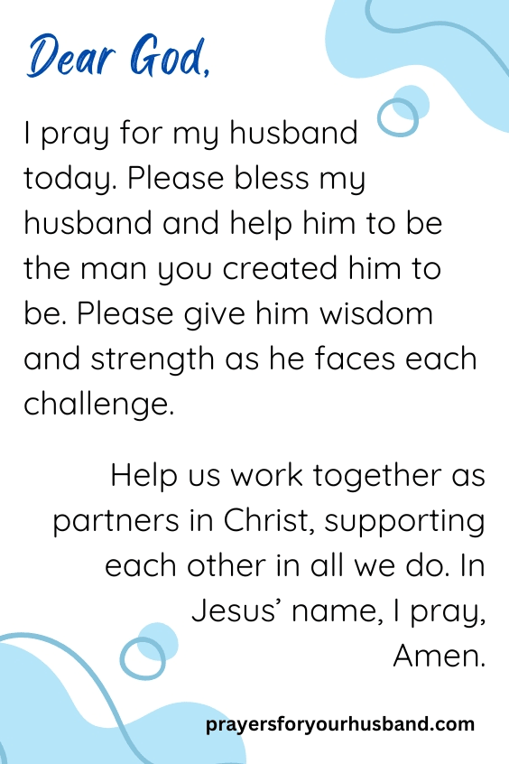 Prayer for My Husband Today