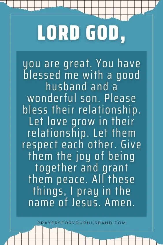 Prayer for My Husband and Son