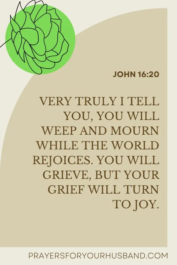 Prayer for a Grieving Husband That Lost His Wife Suddenly