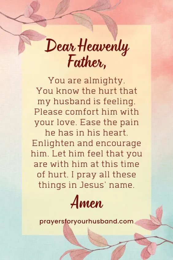 Prayer for a Hurting Husband