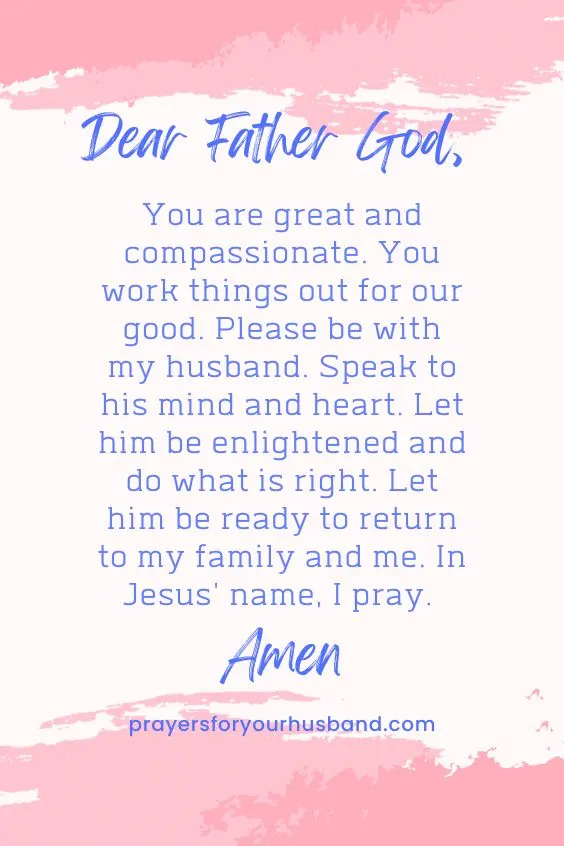 Prayer for a Husband Who Has Left