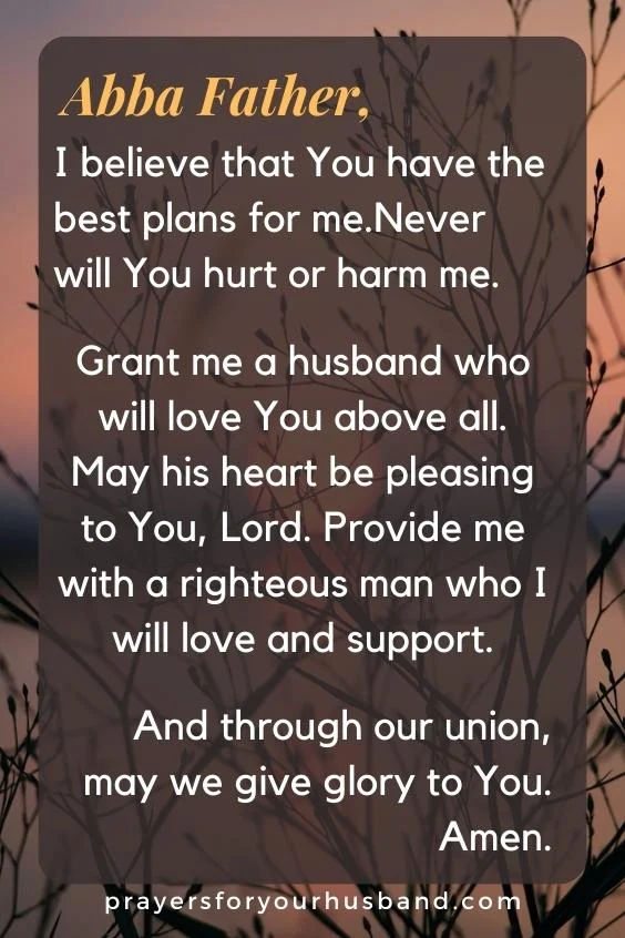 Prayer for a Righteous Husband