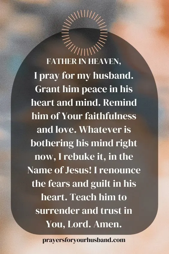 Prayer for an Anxious Husband