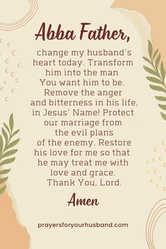 Prayer for an Emotionally Abusive Husband