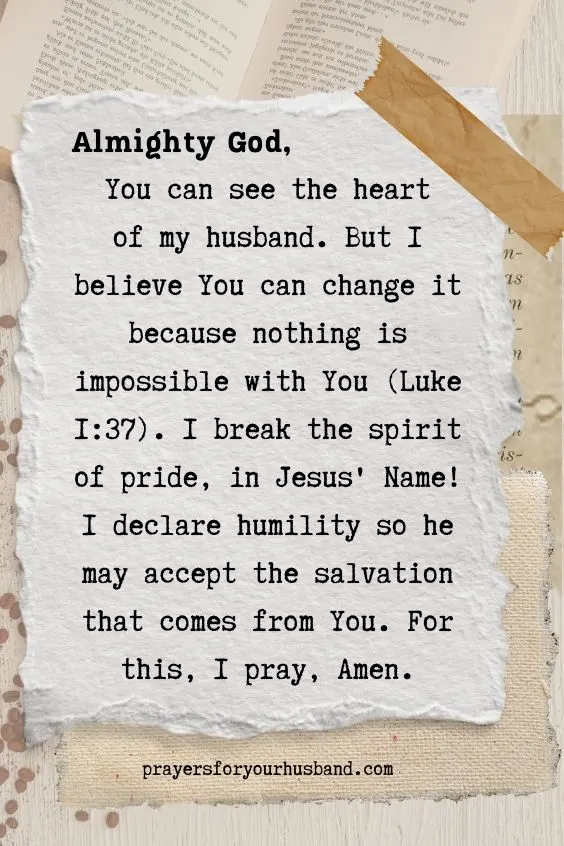 Prayer for an Unbelieving Husband