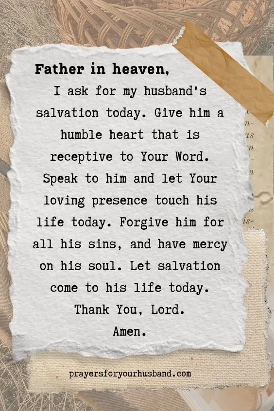 Prayer for an Unbelieving Husband