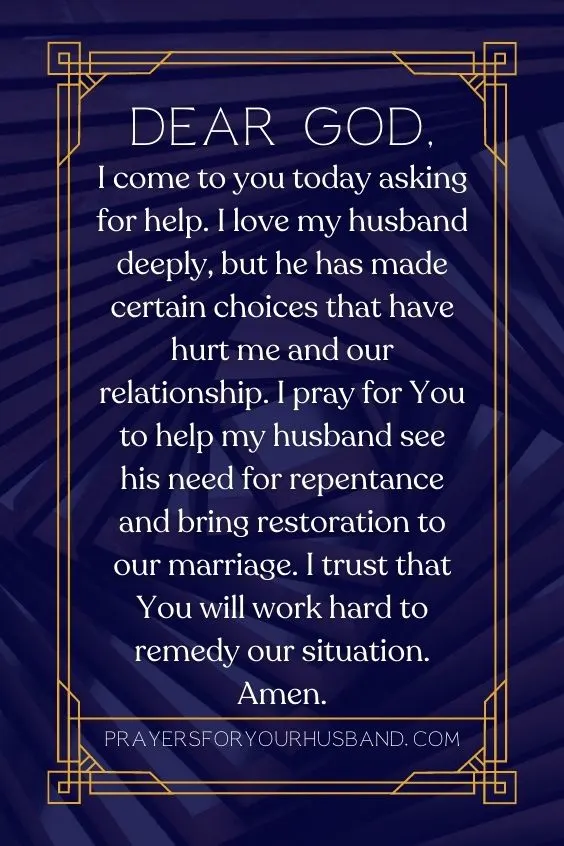 Prayers For My Husband's Repentance