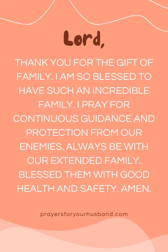 Prayers For My Husband's Family