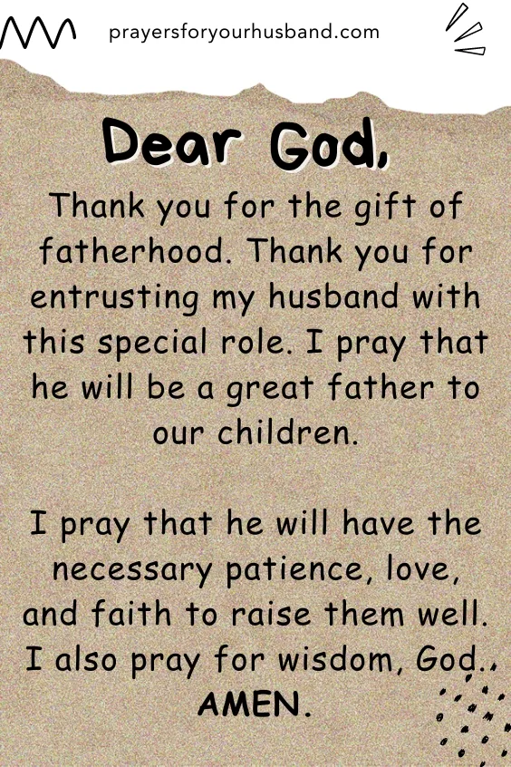 Prayers For My Husband's Fatherhood