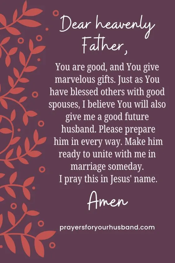 Dear Future Husband Prayer