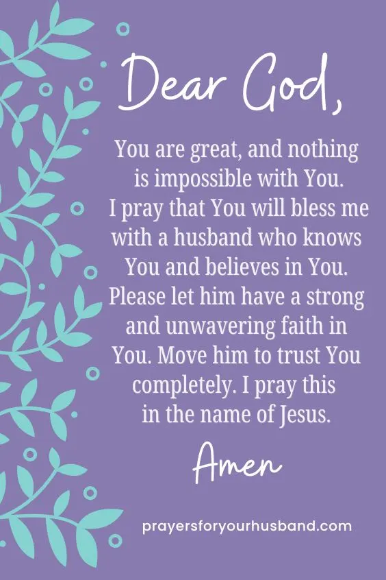 Dear Future Husband Prayer