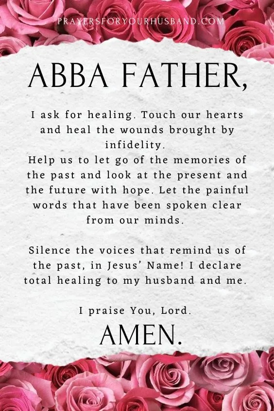 Prayer for My Husband After Infidelity