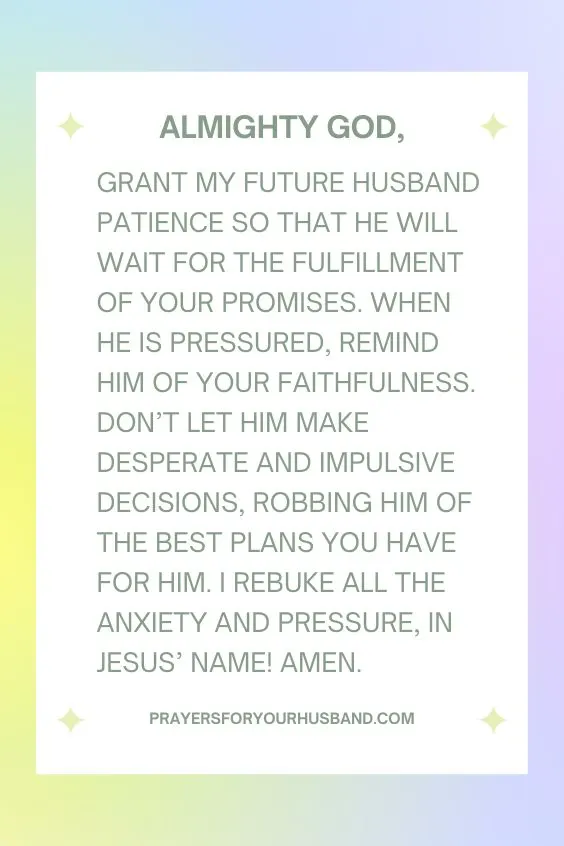 Prayer for My Godly Husband