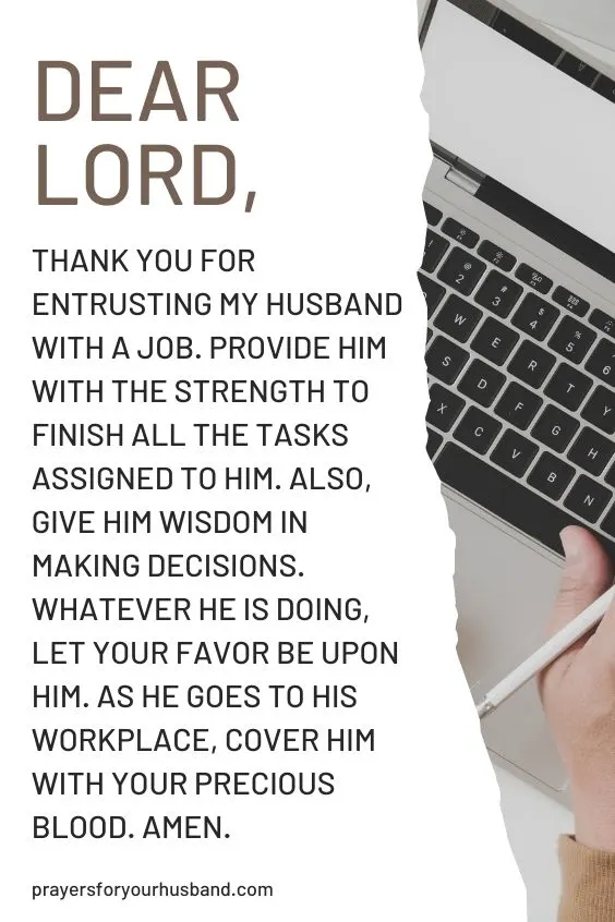 Prayer for My Husband Before Going to Work