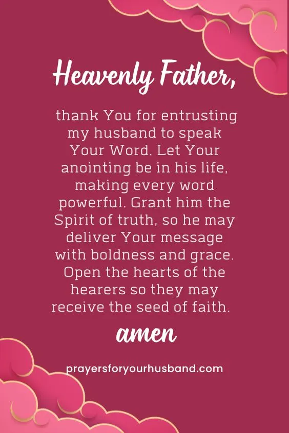 Prayer for My Husband Before He Preaches