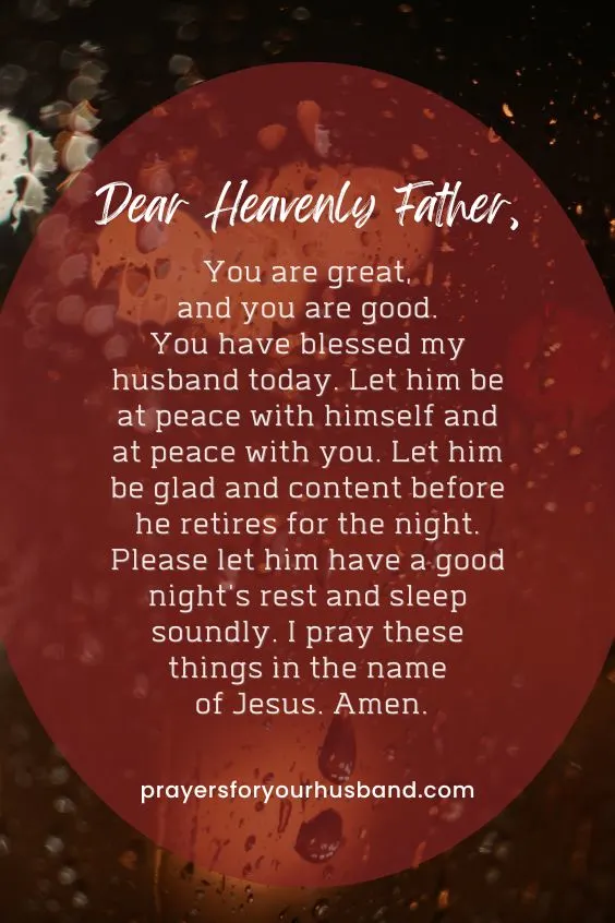 A Good Night Prayer for My Husband