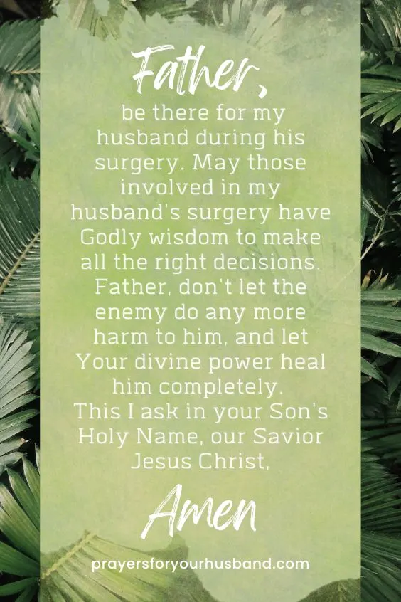 Do I Pray To God For My Husband's Upcoming Surgery?